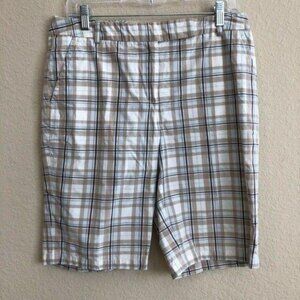 Talbots Plaid Shorts Long Preppy Golf Walking